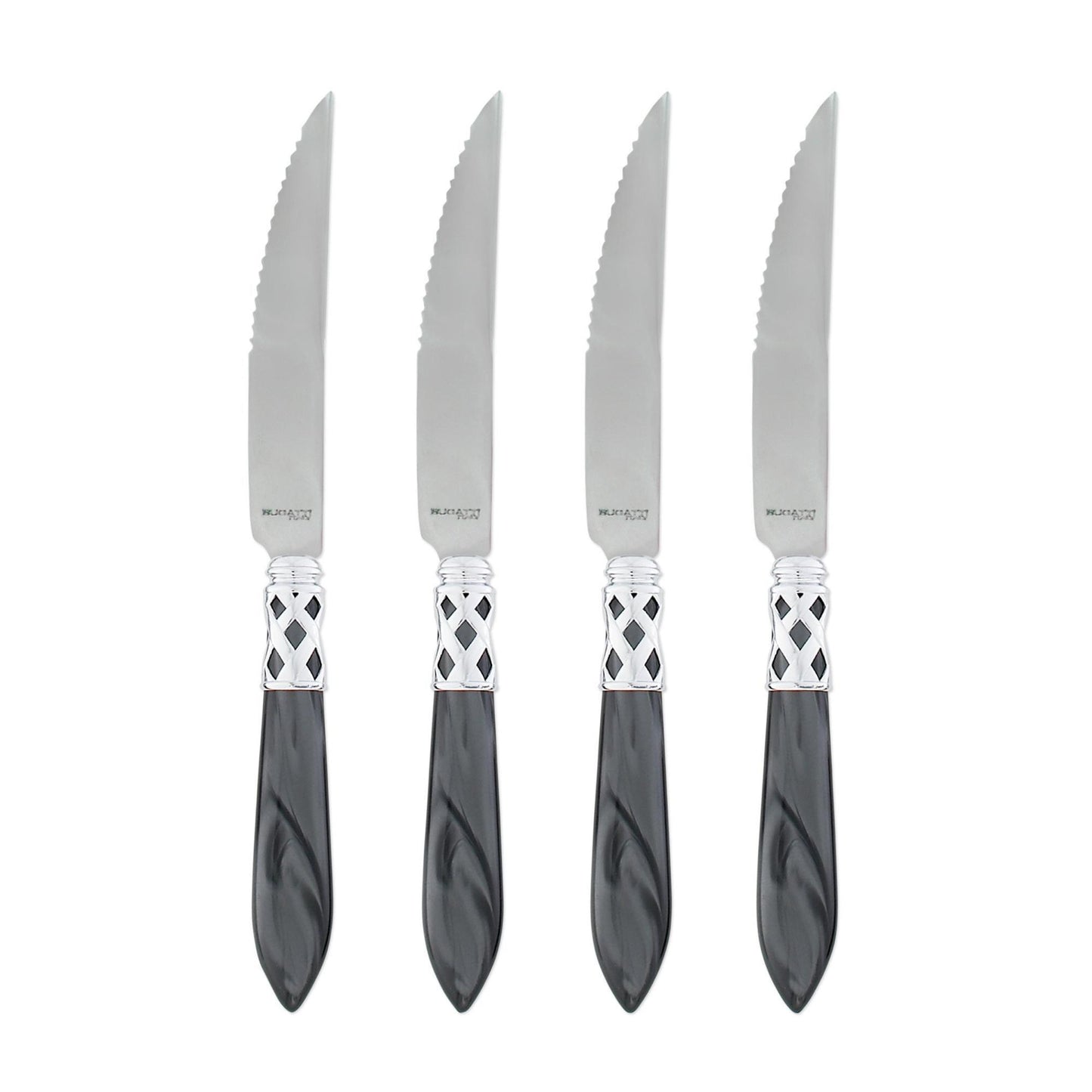 Brilliant Charcoal Steak Knives - Set of 4