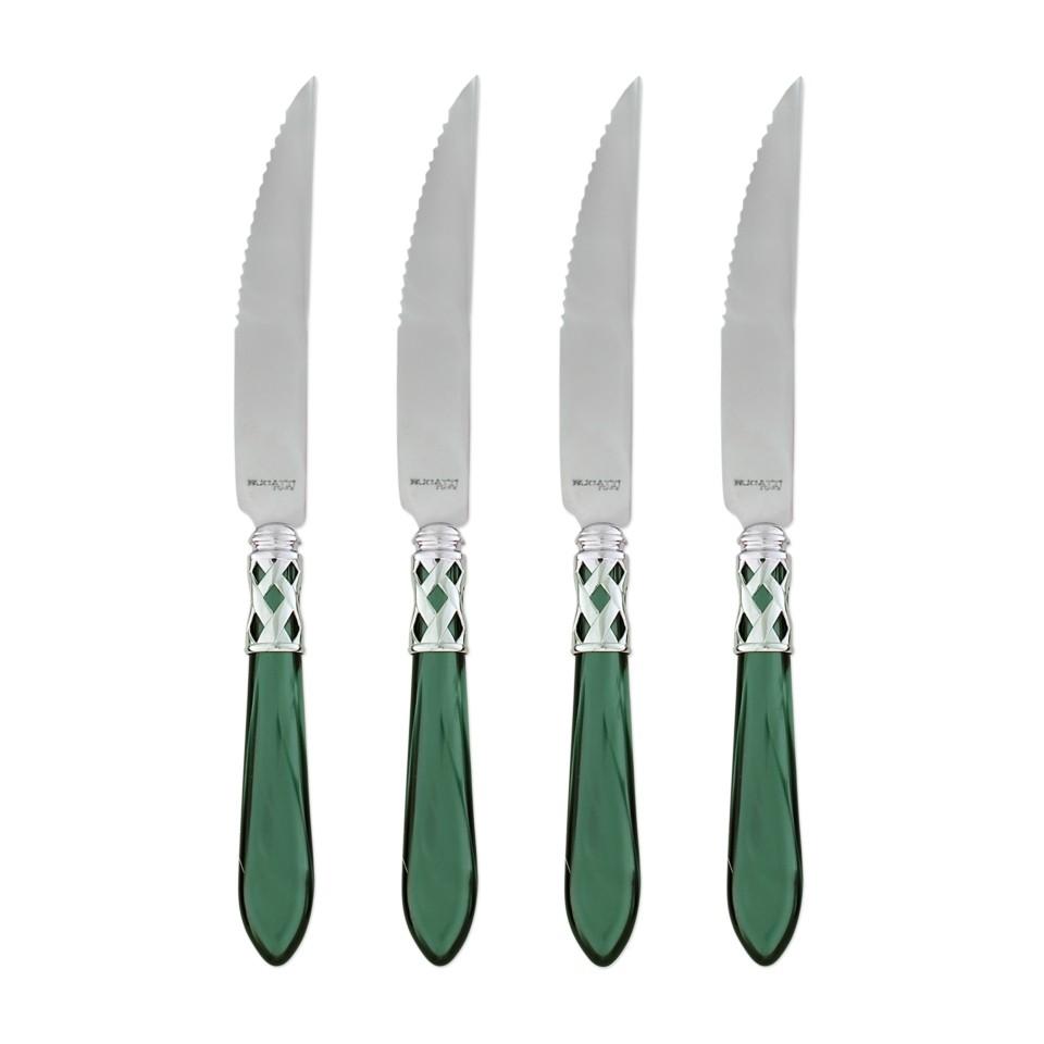 Brilliant Green Steak Knives - Set of 4