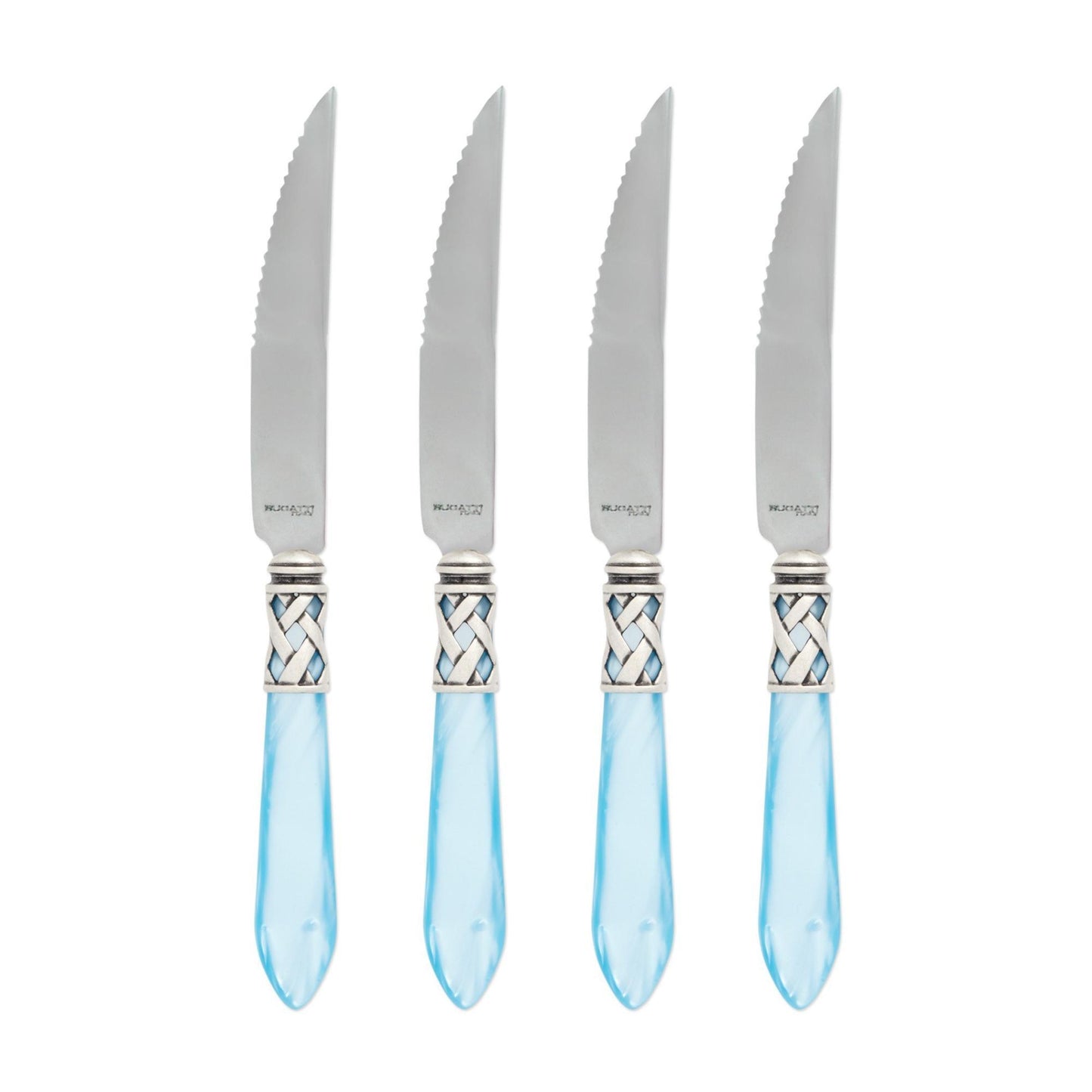 Antique Light Blue Steak Knives - Set of 4