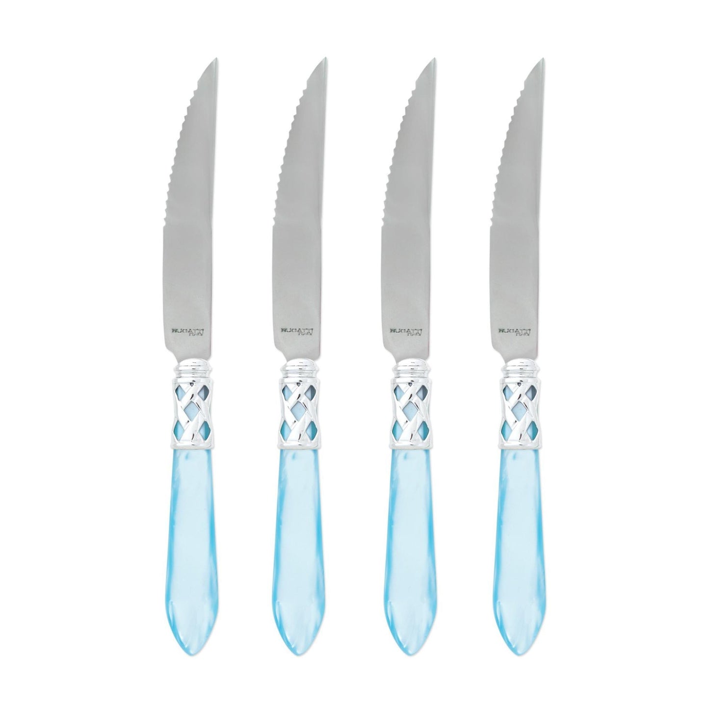 Brilliant Light Blue Steak Knives - Set of 4