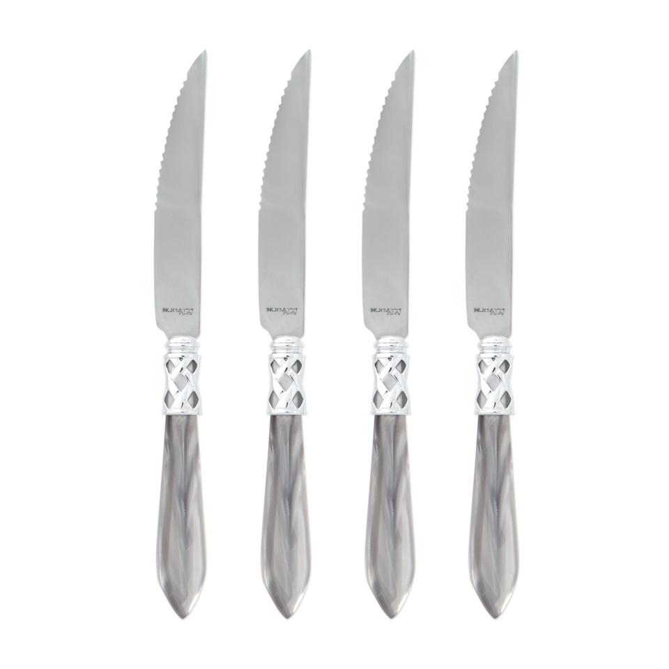 Brilliant Light Gray Steak Knives - Set of 4