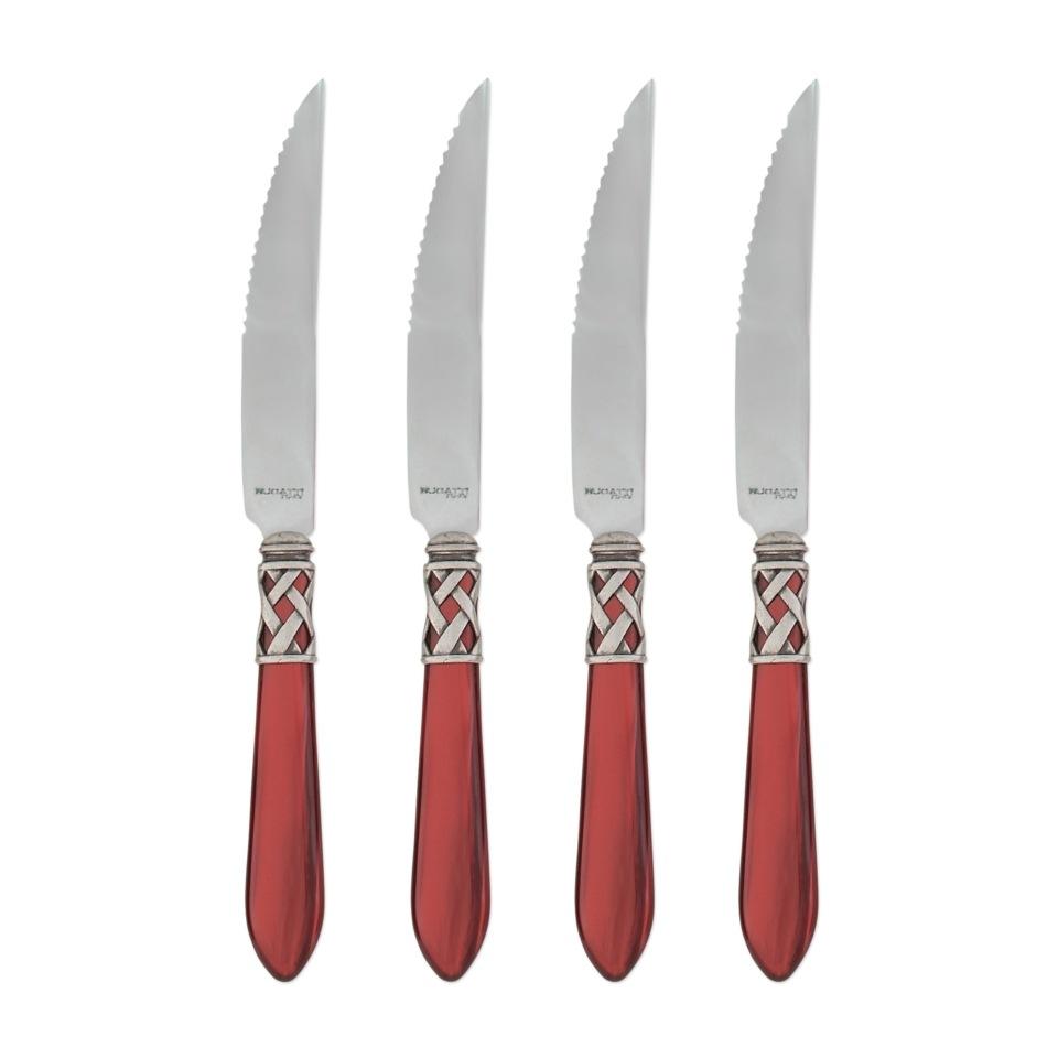 Antique Red Steak Knives - Set of 4