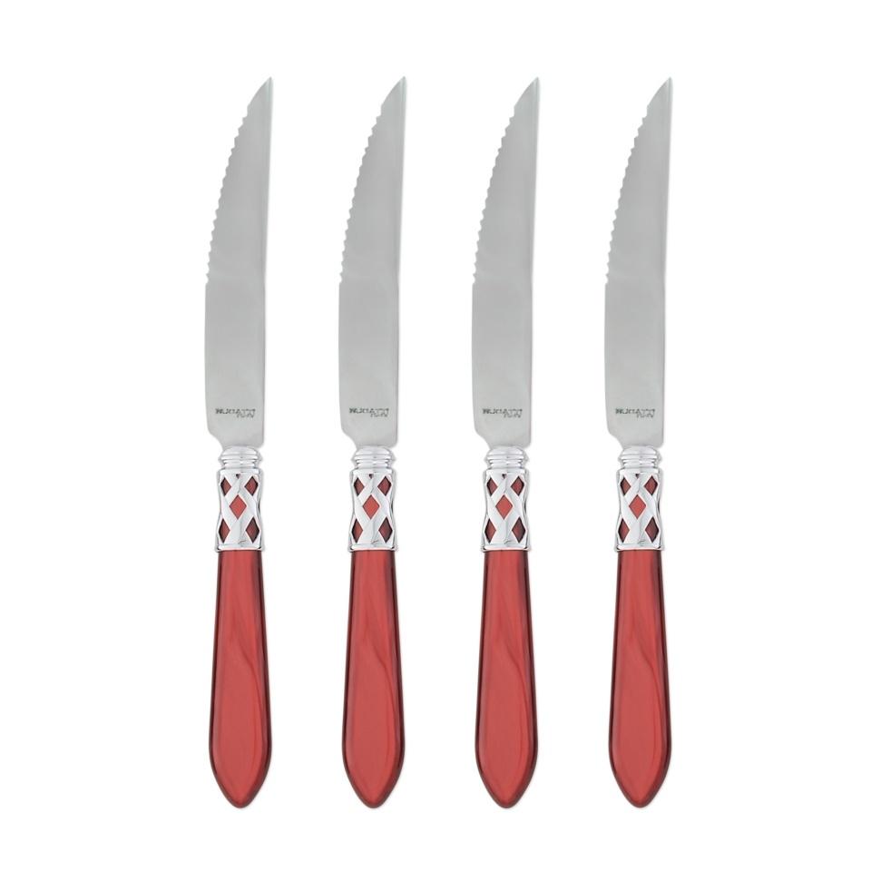 Brilliant Red Steak Knives - Set of 4