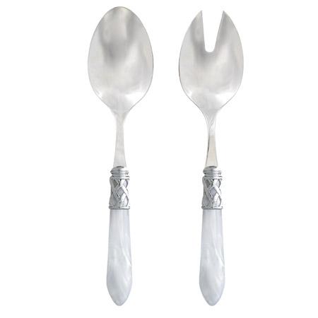 Brilliant White Salad Server Set