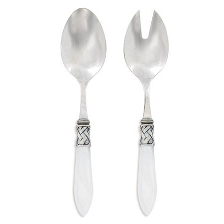 Antique White Salad Server Set