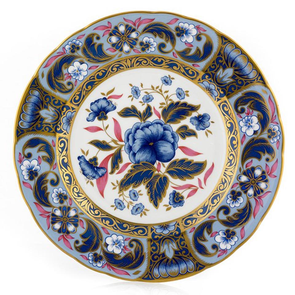 Blue Camellias Plate in Gift Box
