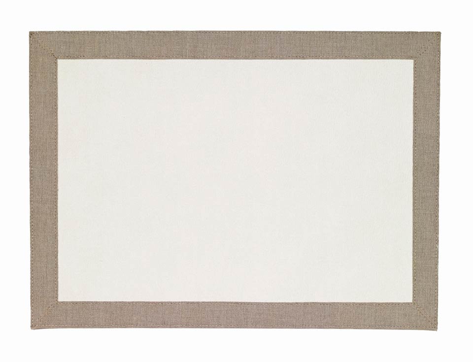 White Oatmeal Rectangle Mat - Pack of 4