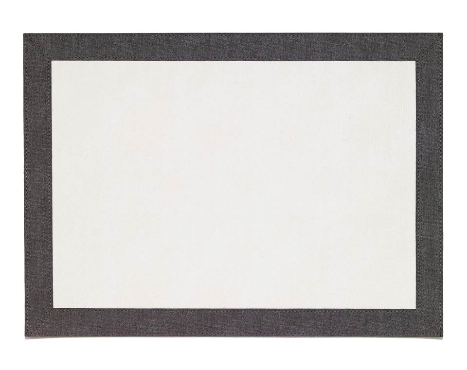 White Charcoal Rectangle Mat - Pack of 4