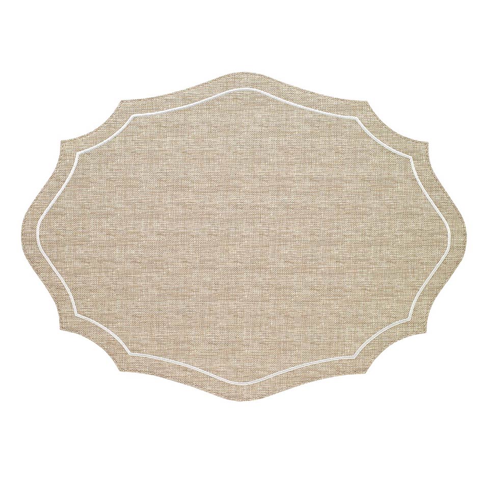 Beige White Mats - Pack of 4