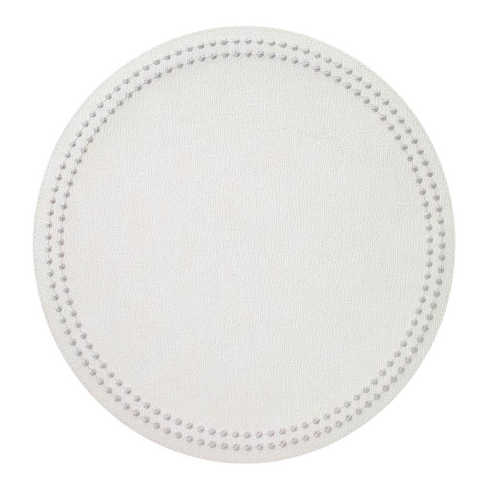 Antique White/Silver Mats - Pack of 4