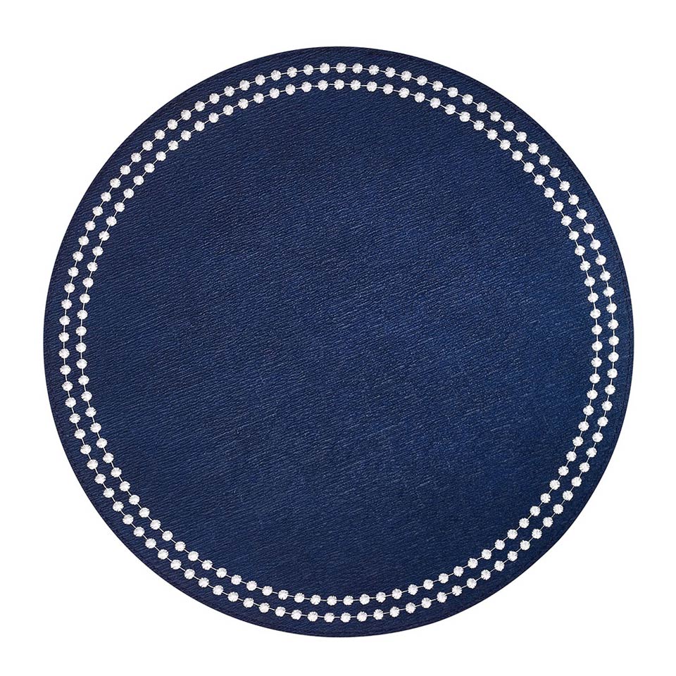 Navy White Mats - Pack of 4
