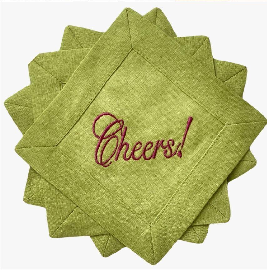 Cheers Citron (Magenta) Cocktail Napkin Set of 4