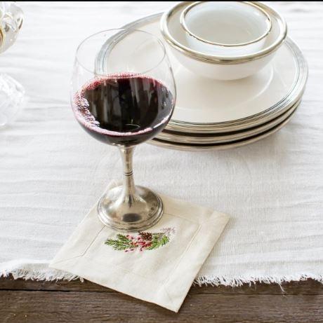 Natale Sprig Cocktail Napkin set