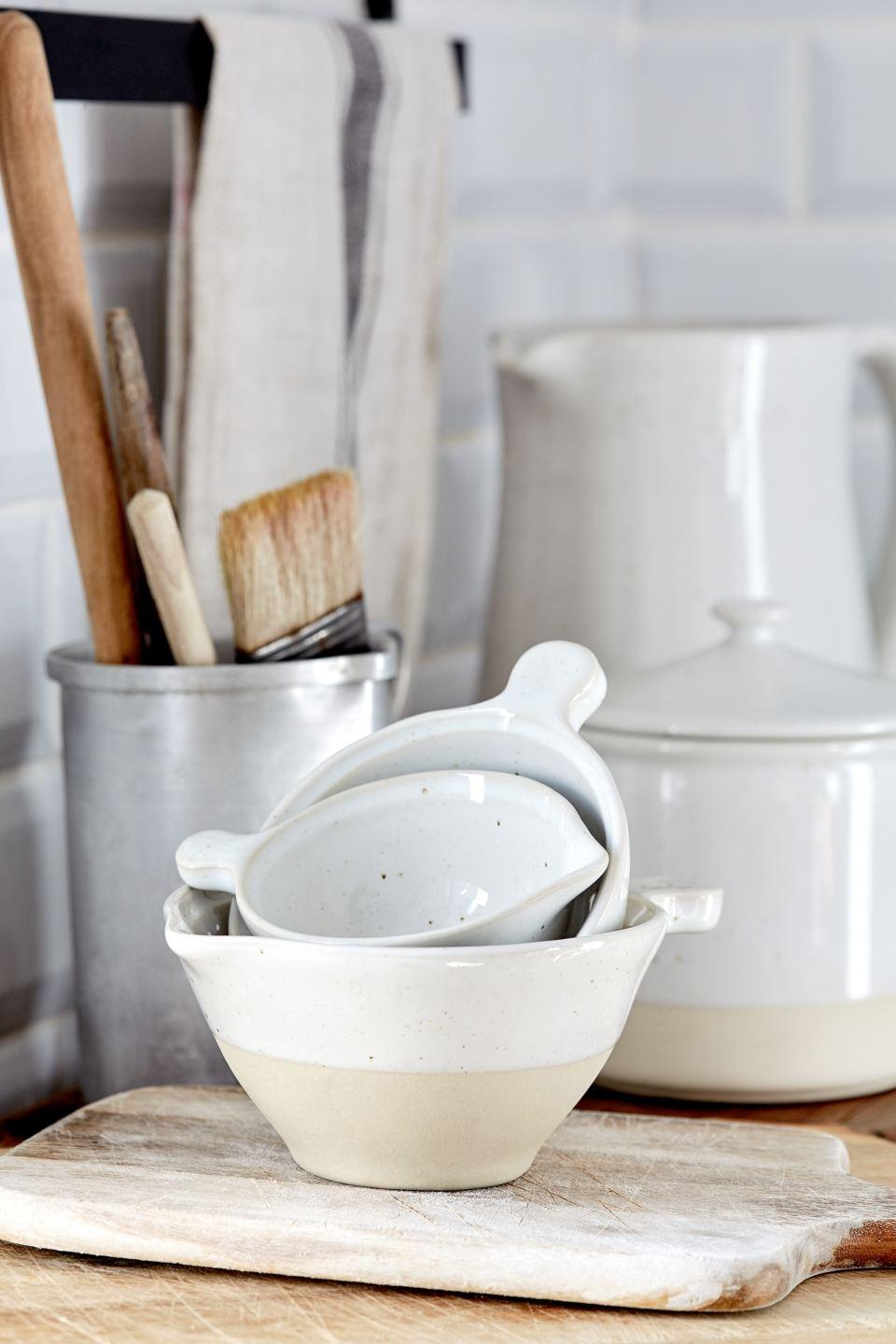 Set 3 Measuring Cups, White