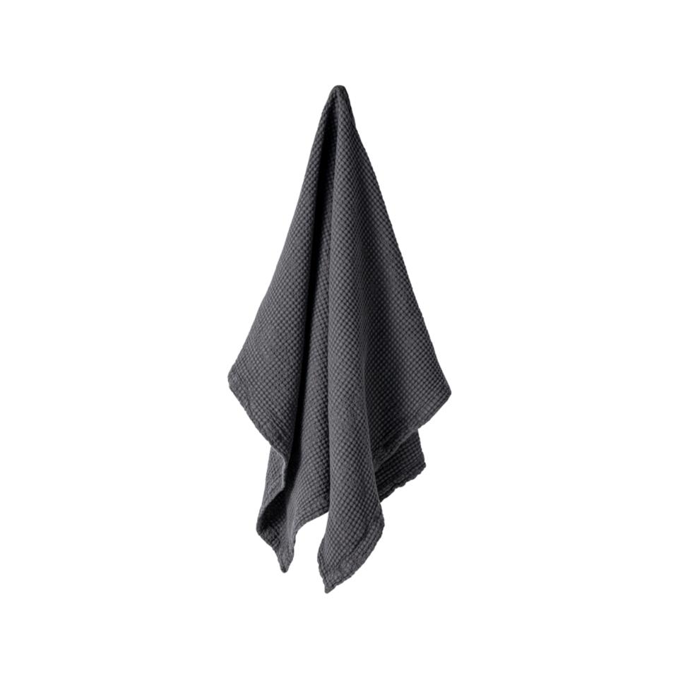 Micro Waffle Osteria 100% Cotton, Black