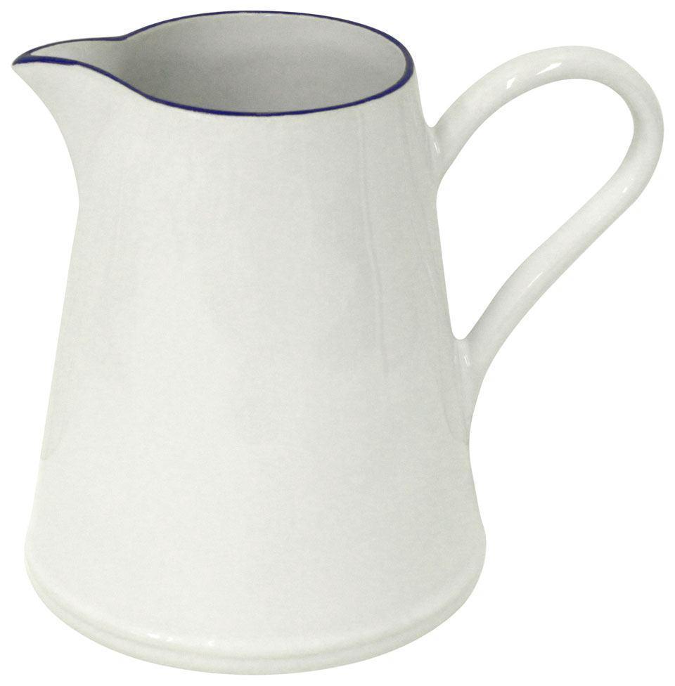 Pitcher 74 oz., White-blue