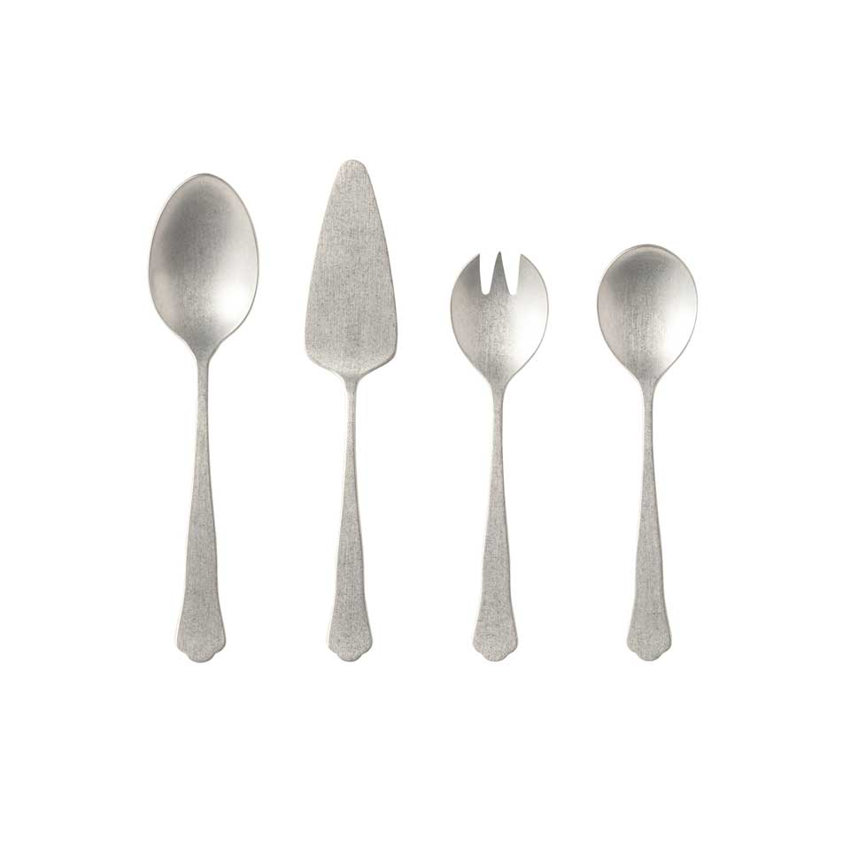 Hostess Serving Set (4p.), Vintage brushed