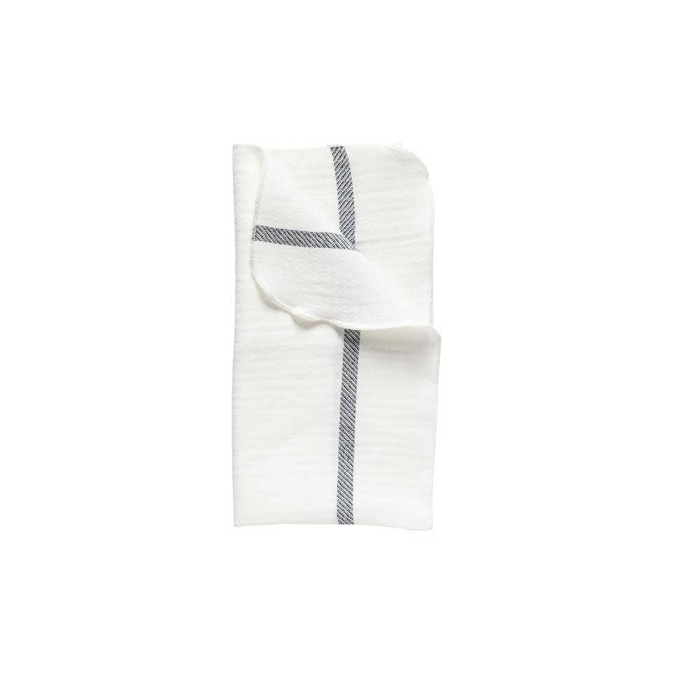 Napkin 50% LI 50% CO, White-Blue