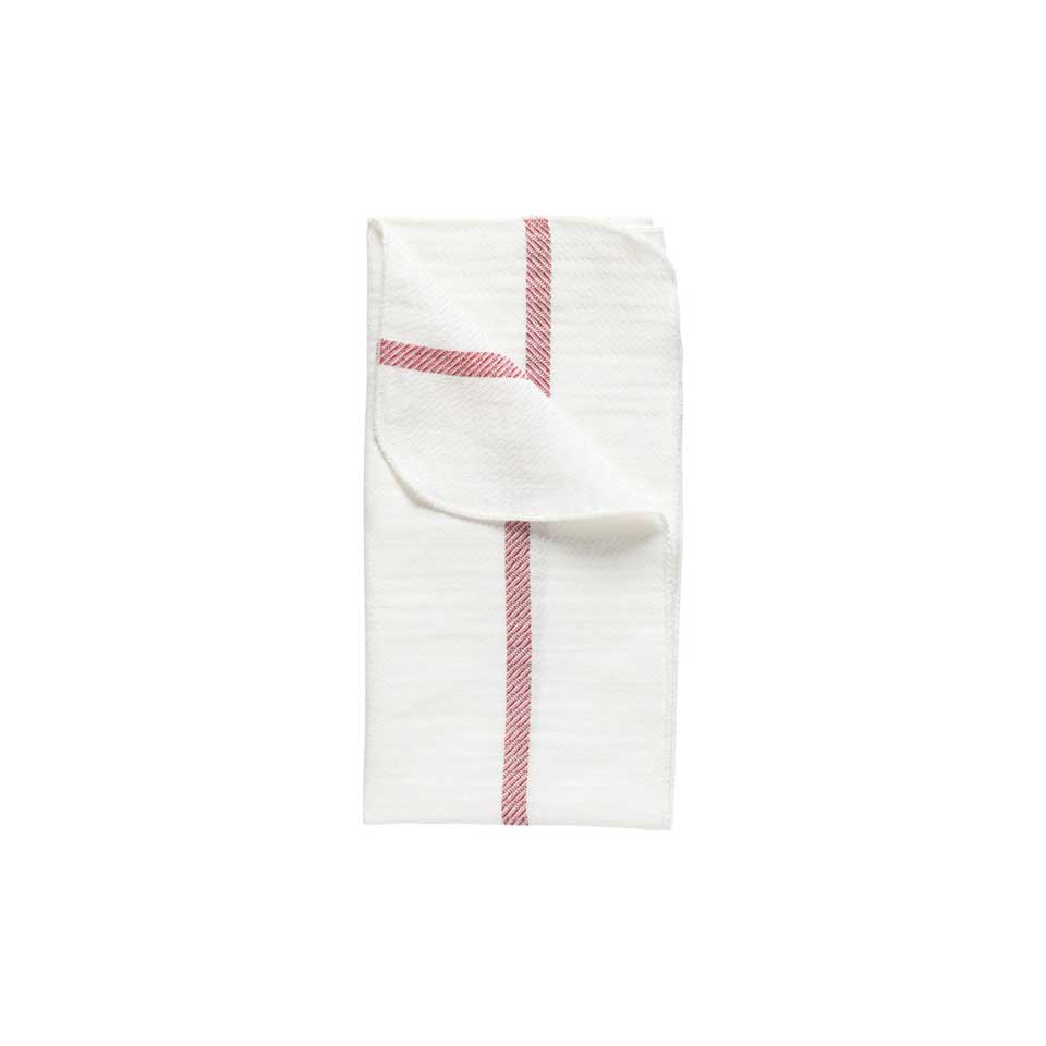 Napkin 50% LI 50% CO, White-Red