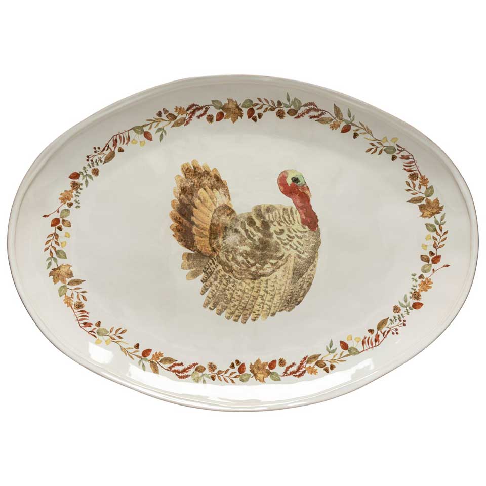 Oval platter/Turkey platter, Cream
