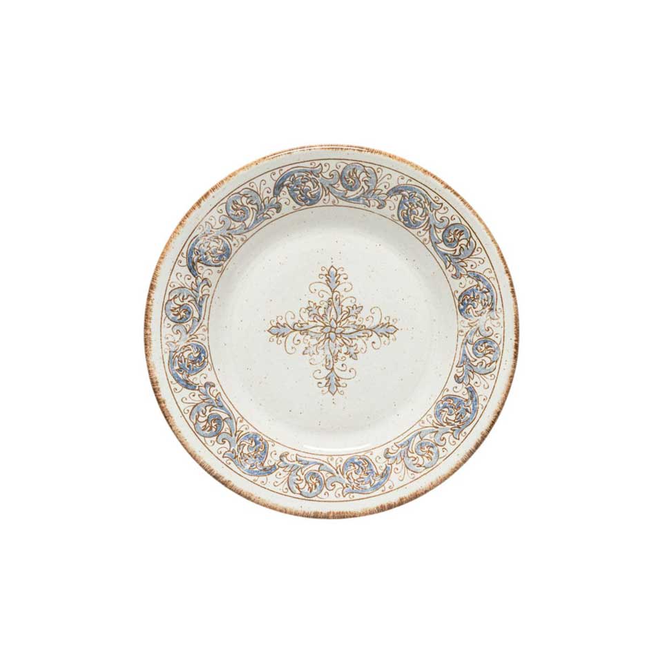 Salad plate, White-Blue