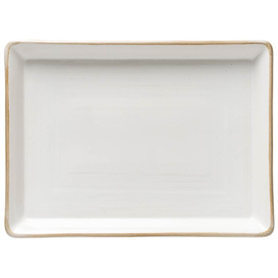Rect. Platter 18", White
