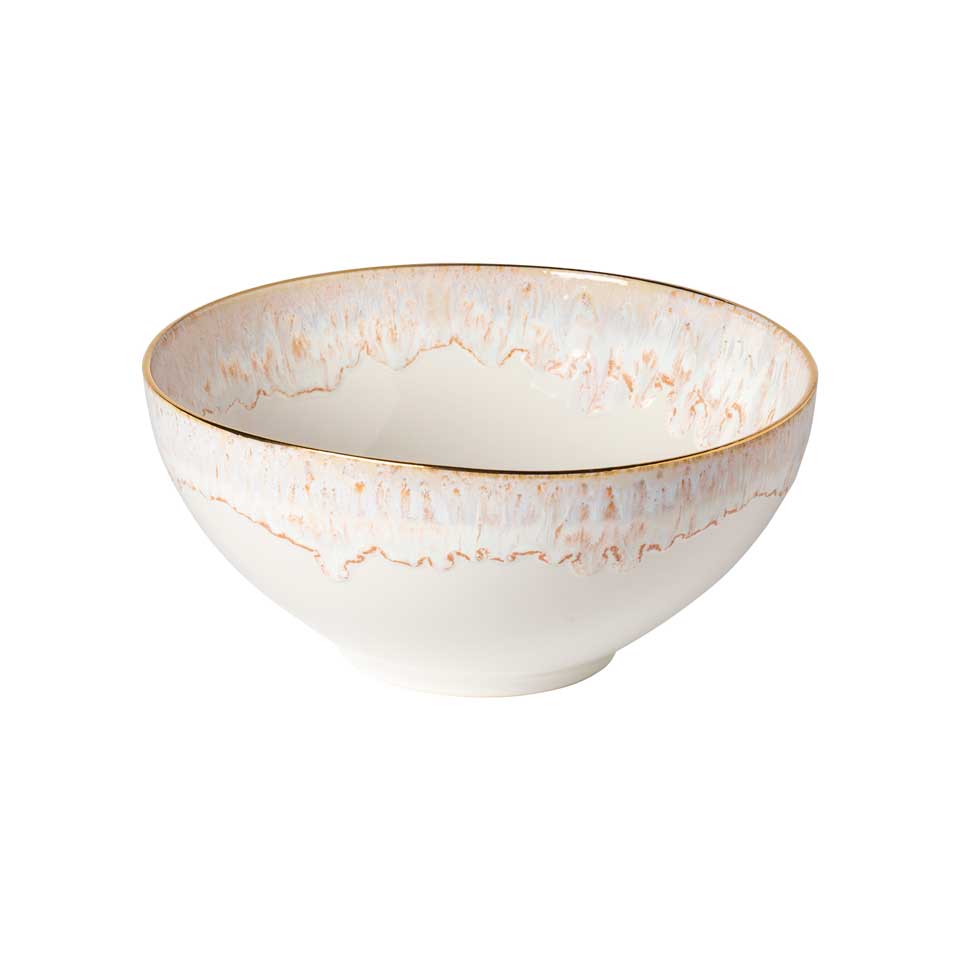 Serving Bowl, White-gold