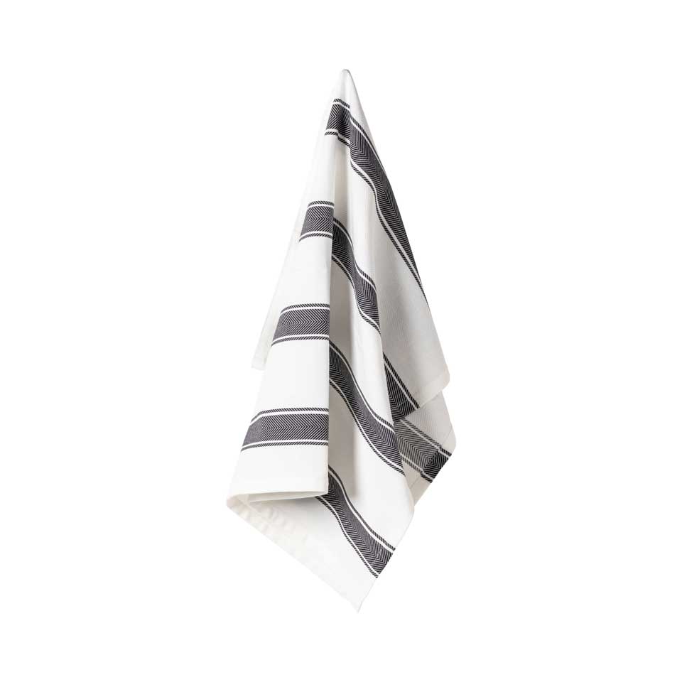 Kitchen Towel Stripes, Black