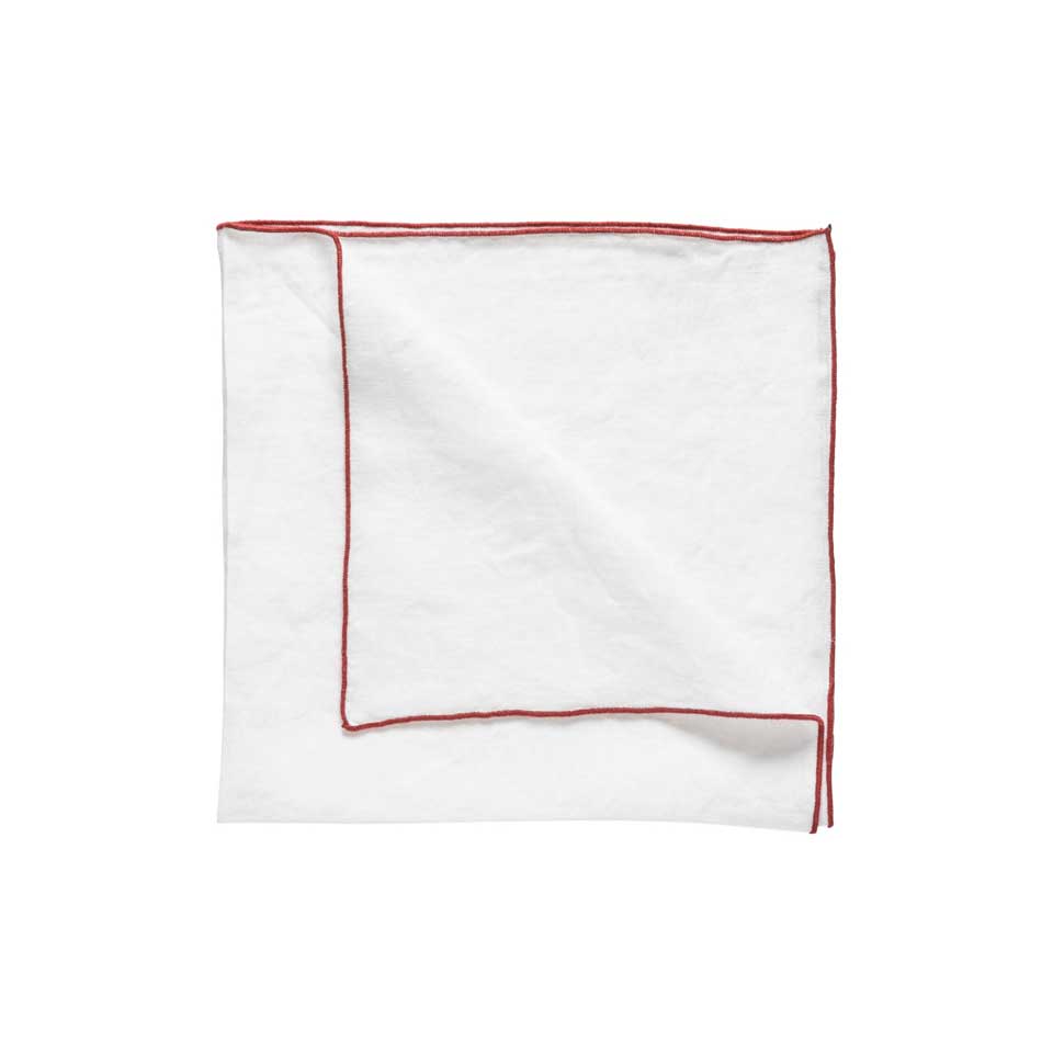 Napkin 100% LI overlock, Crimson