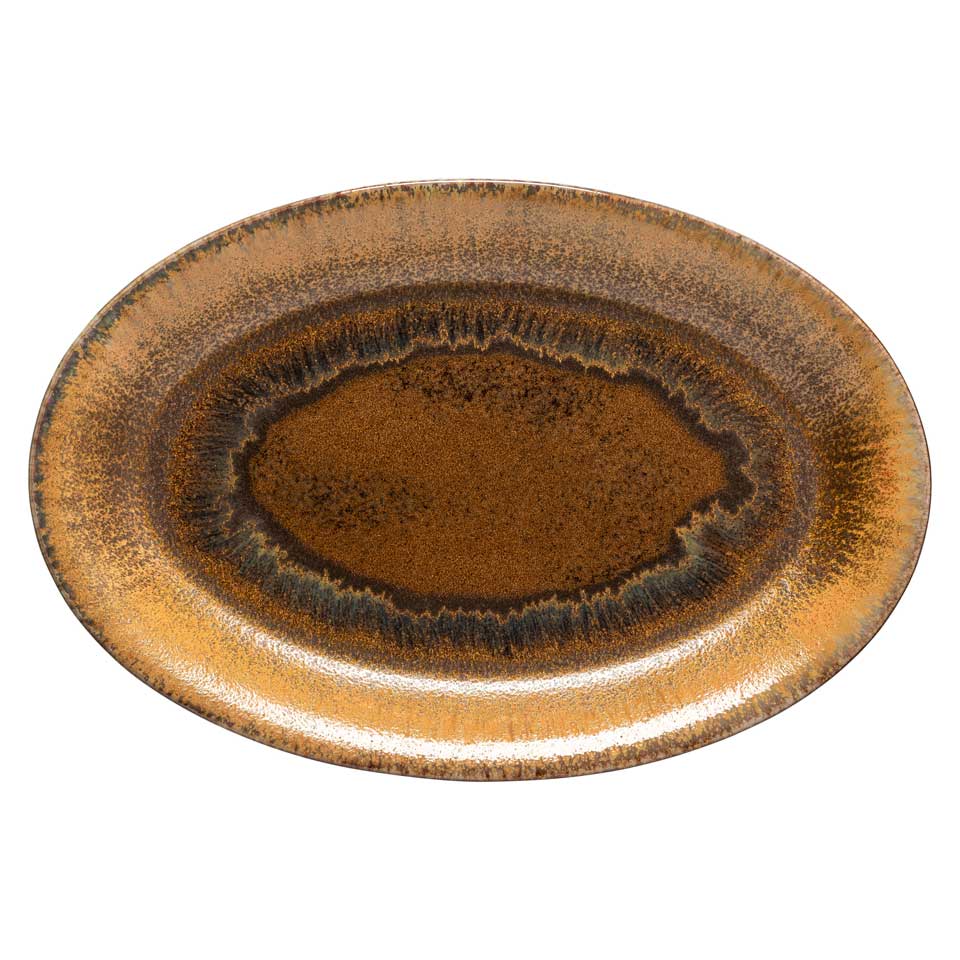 Oval Platter, Mocha-latte