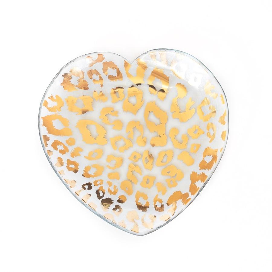 7" Cheetah heart plate