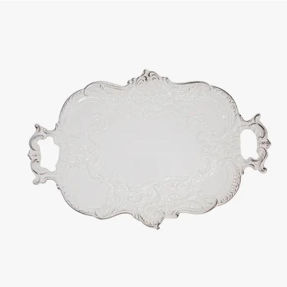 Antique White Baroque Tray