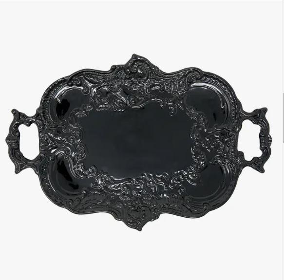 Black Baroque Tray