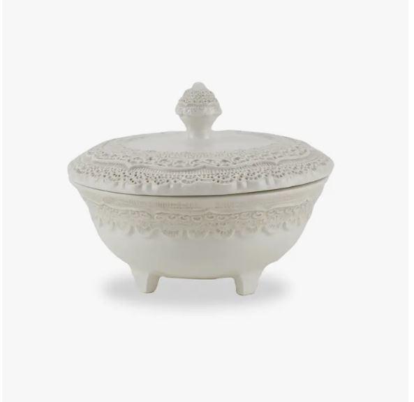 Cream Petite Covered Dish
