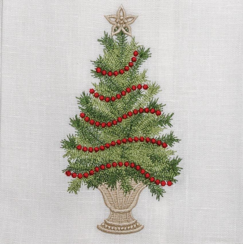 Tree with Trim, White (Green/Red)
