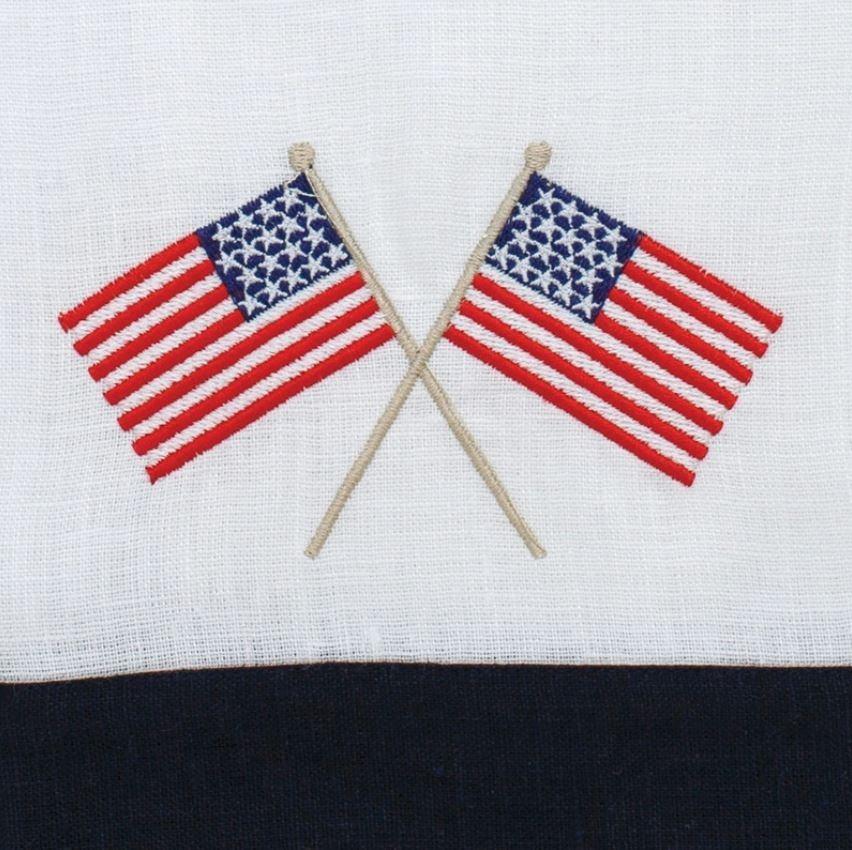 American Flags Linen Towel