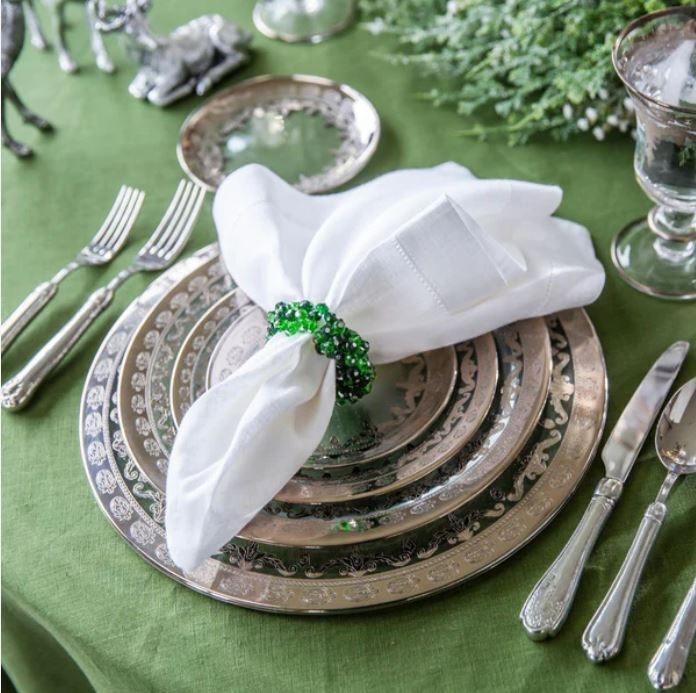 Large Napkin, Hemstitch. White