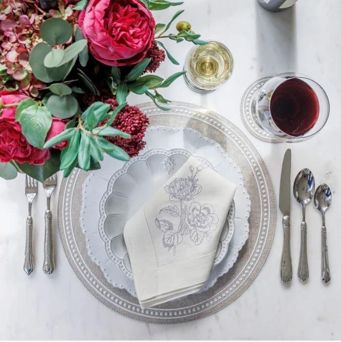 Palermo Perla Placemat, Latte (white)