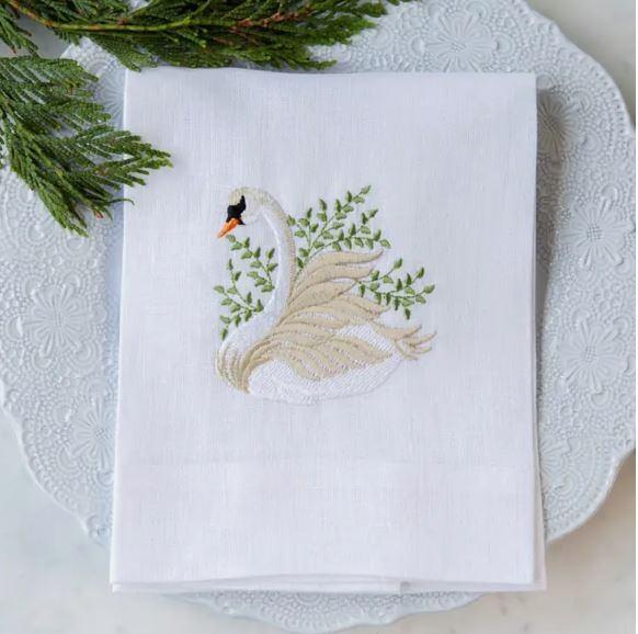 Napkin Tri-Fold, Swan, White