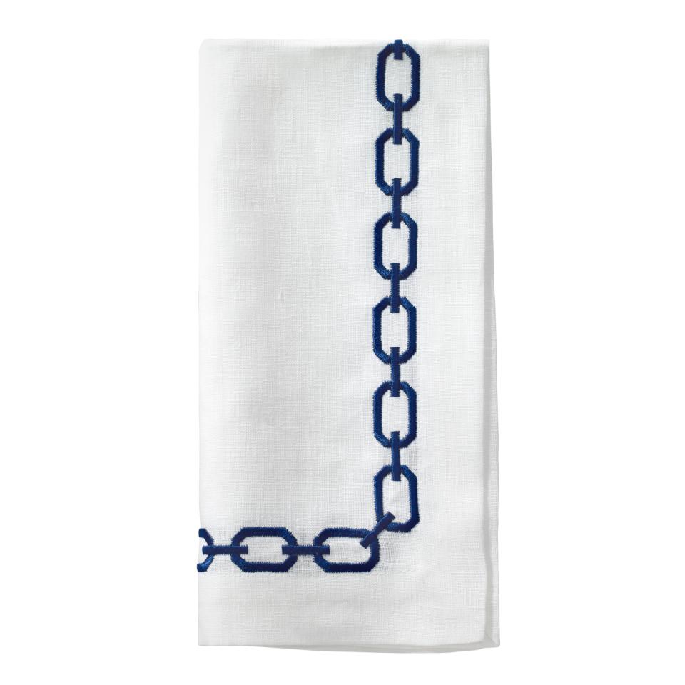 Navy Embroidered Napkins set of 4
