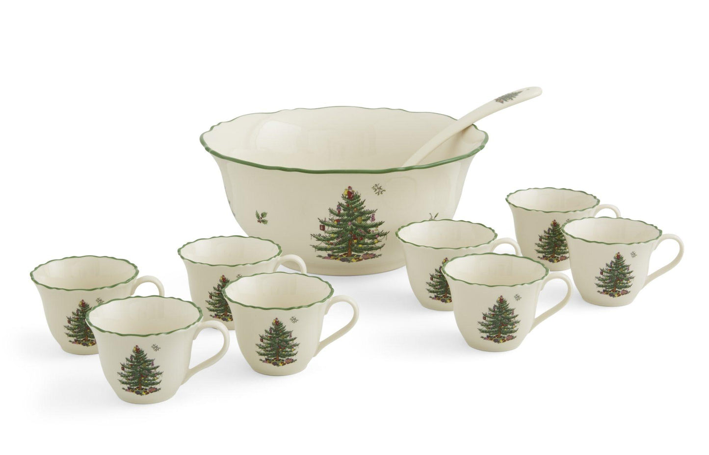 10 Pc Punch Bowl W/Cups&Ladle