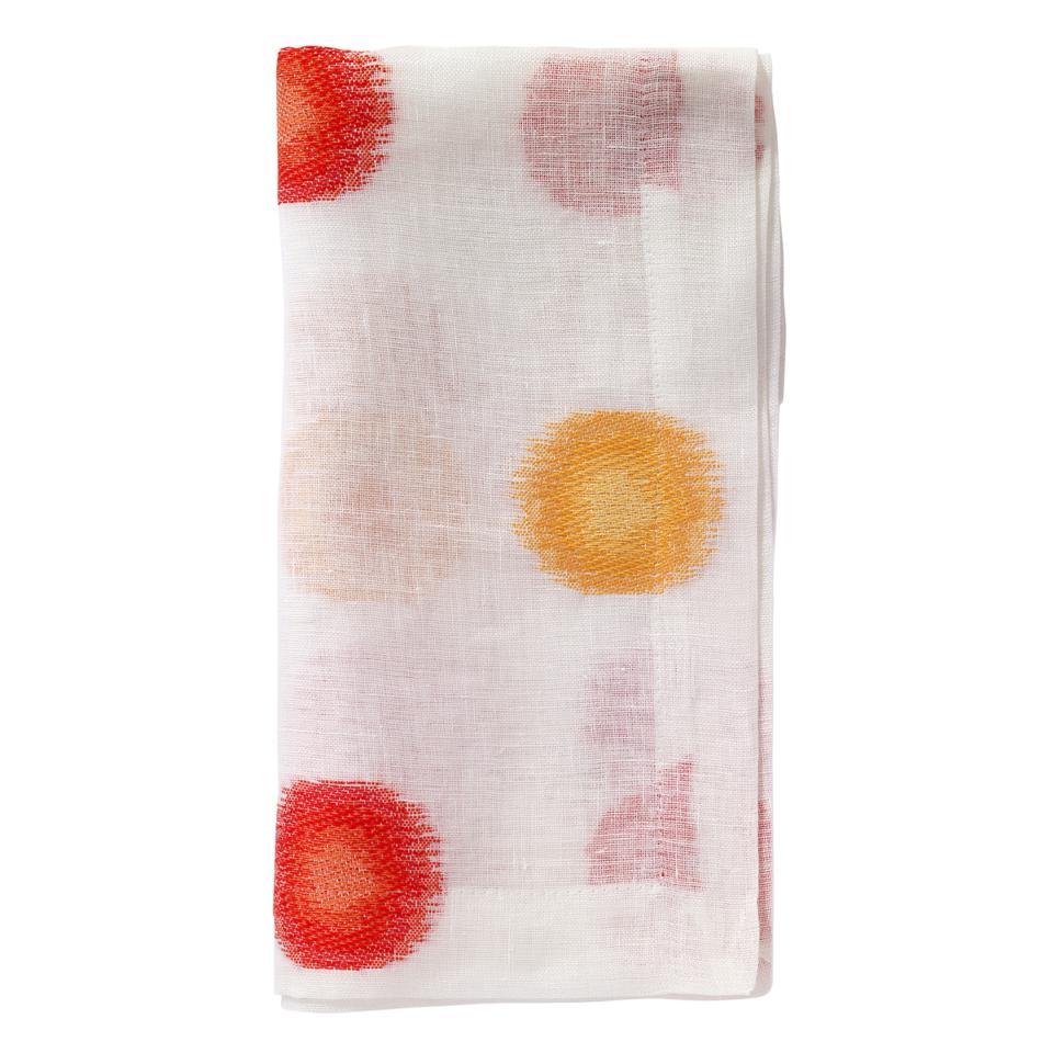 Confetti Red Marigold 22" Napkin - Set of 4