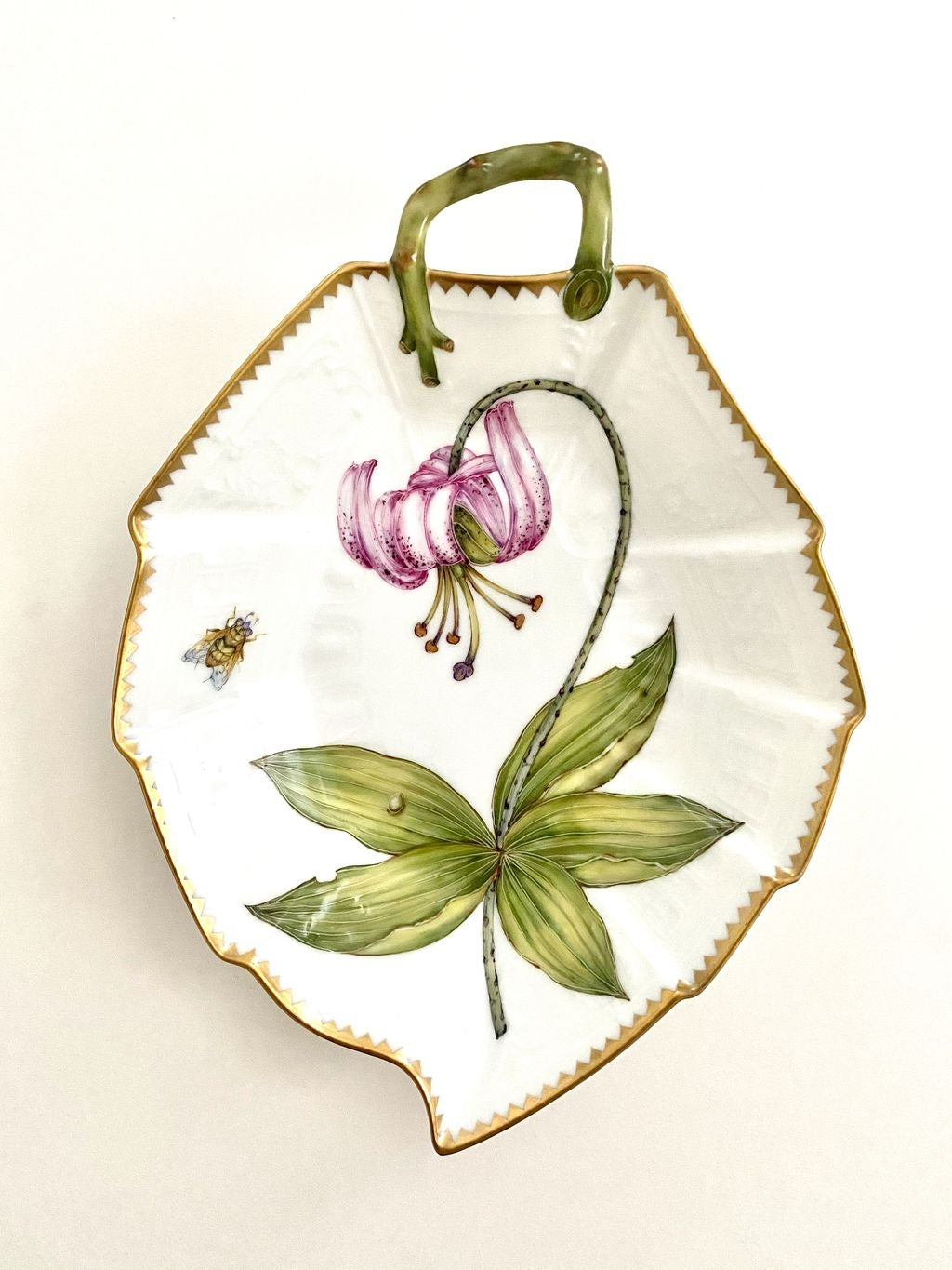 Leaf Tray - Full Bloom Pink & White Tulip