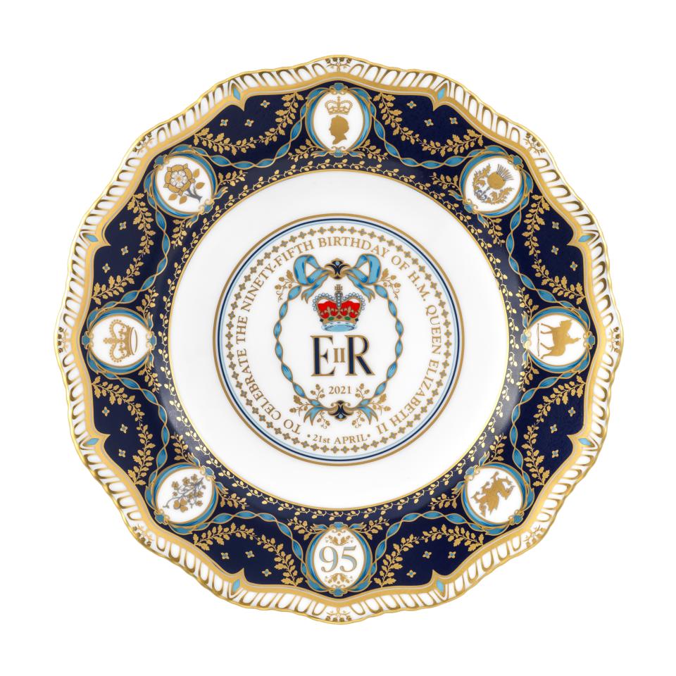 Queen Elizabeth 95th Birthday Gadroon Plate