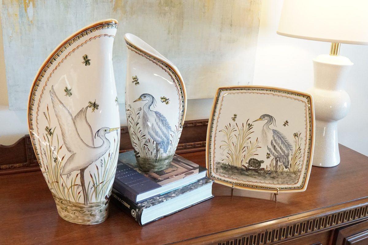 Blue Heron Serving Plate