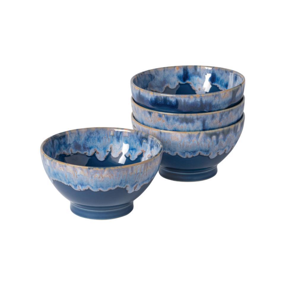 Set 4 Latte Bowls 6", Denim