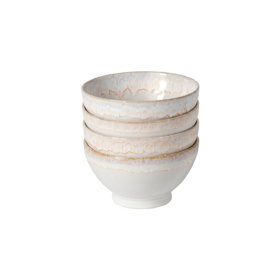 Set 4 Latte Bowls 6", White