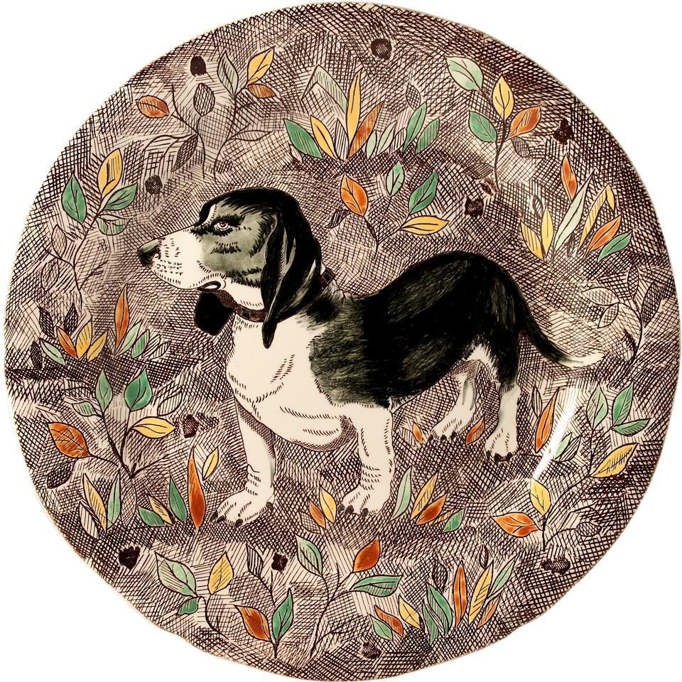 Dessert Plate, Basset Hound