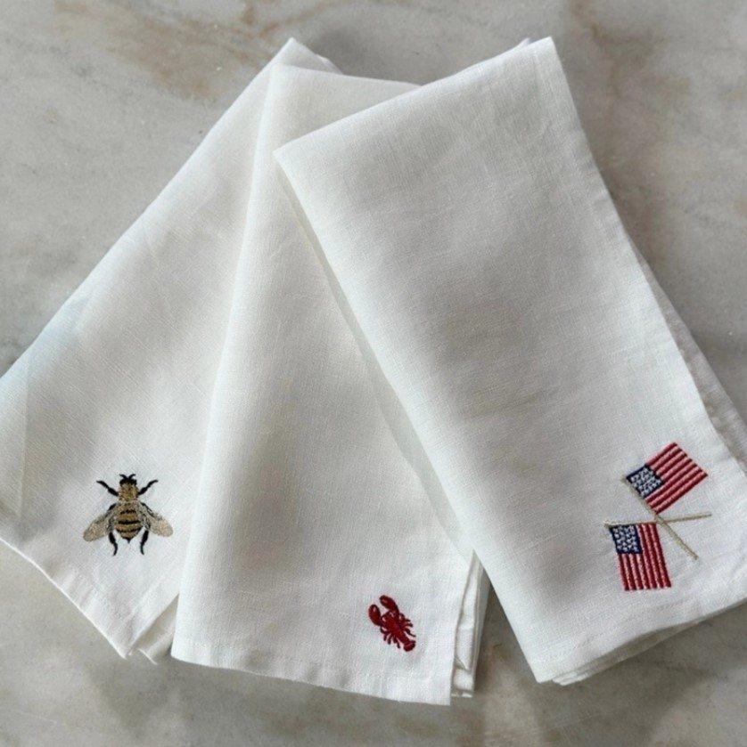 Napkin Washed Casual, Honey Bee, White (Gold Multi)