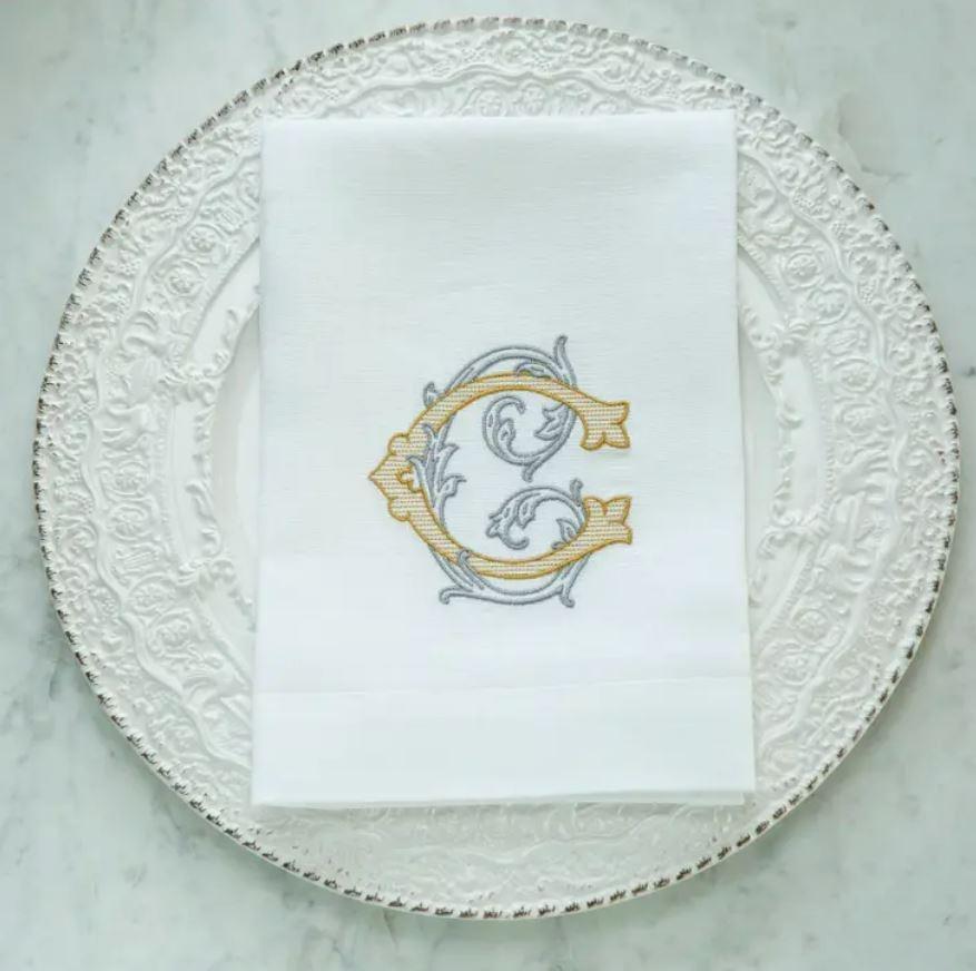 Vintage Vine Monogram Tri-Fold